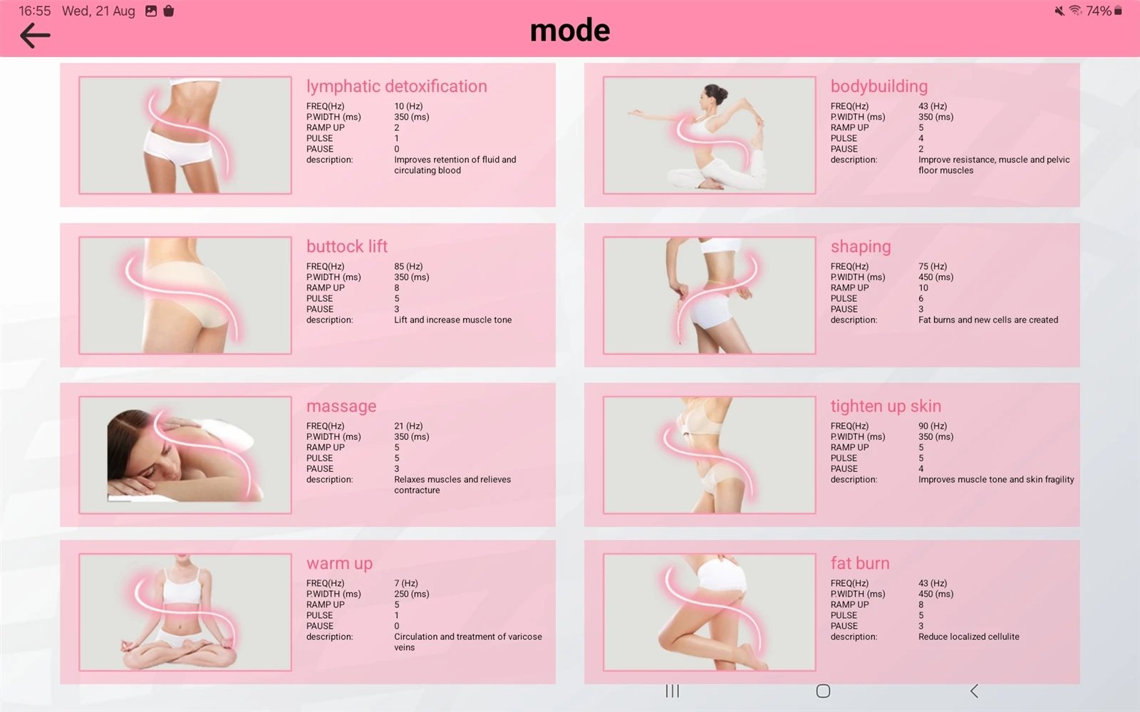 8 modes